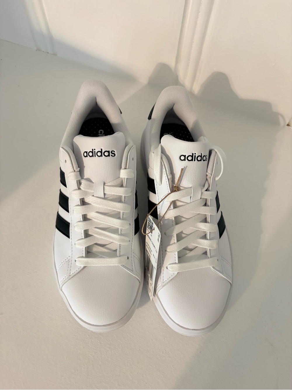 adidas White and Black Low-Top Sneakers